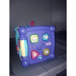 2/$10 Vtech Activity Cube Music Sounds Baby Infant Toddler Toy Learning